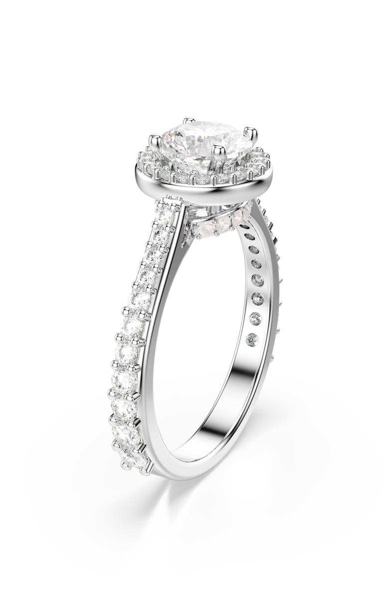 Swarovski Una Ring, Main, color, White/ Silver