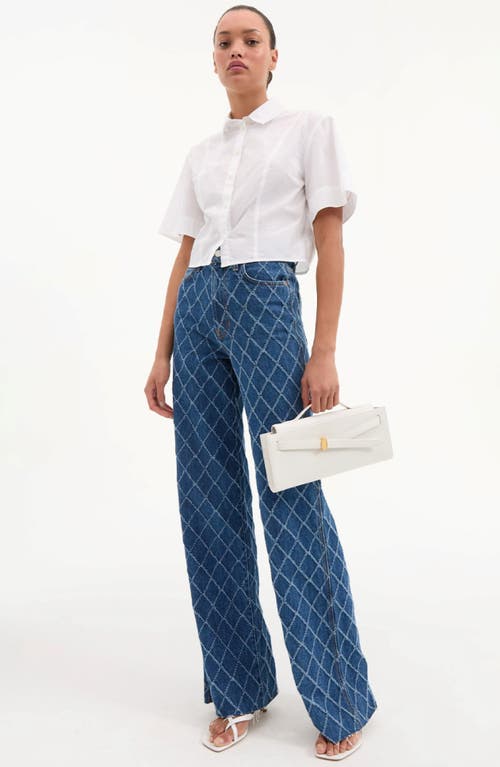 Veronica Beard Dash Belt Leather Clutch Bag In Off White