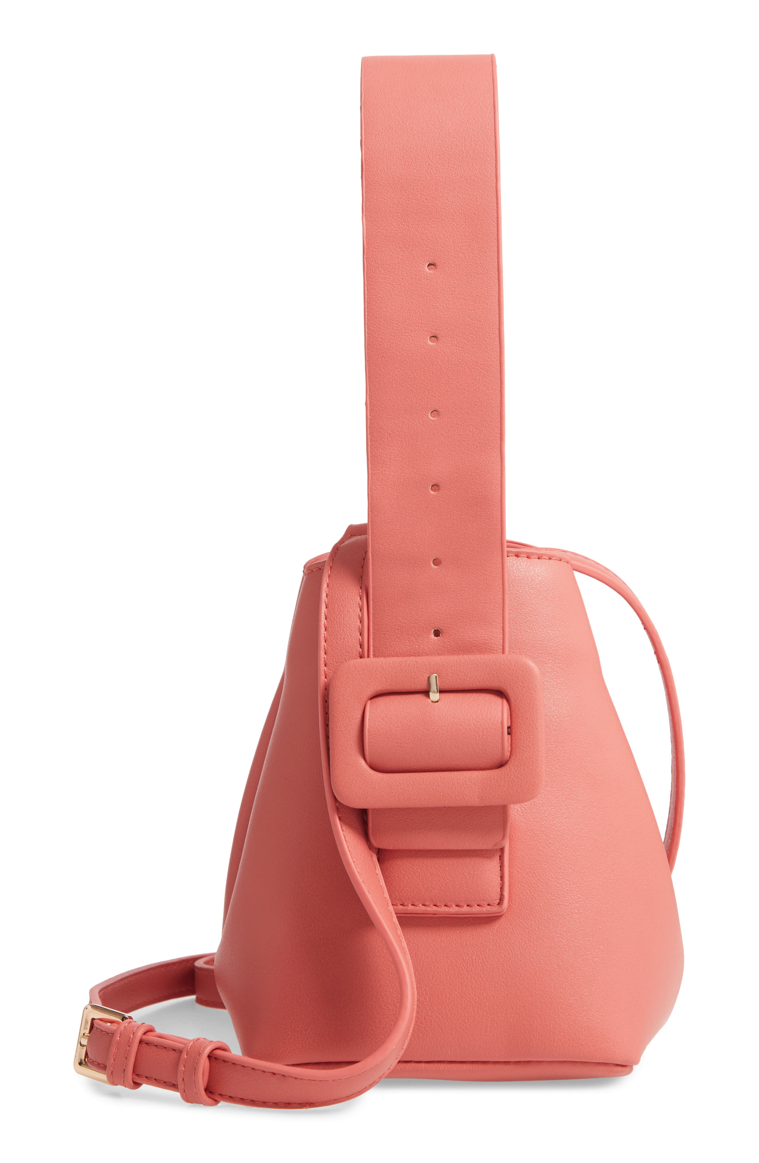 Bridget Vegan Leather Mini Bag, Main, color, SALMON PINK