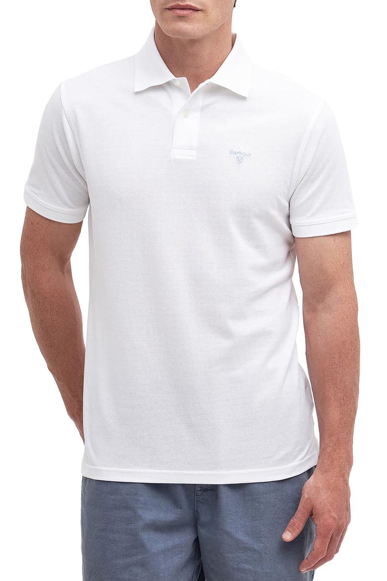 Lightweight Sports Piqué Polo, Main, color, WHITE