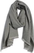 Veronica Beard Virgin Wool Houndstooth Scarf