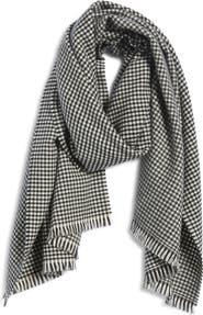 Veronica Beard Virgin Wool Houndstooth Scarf