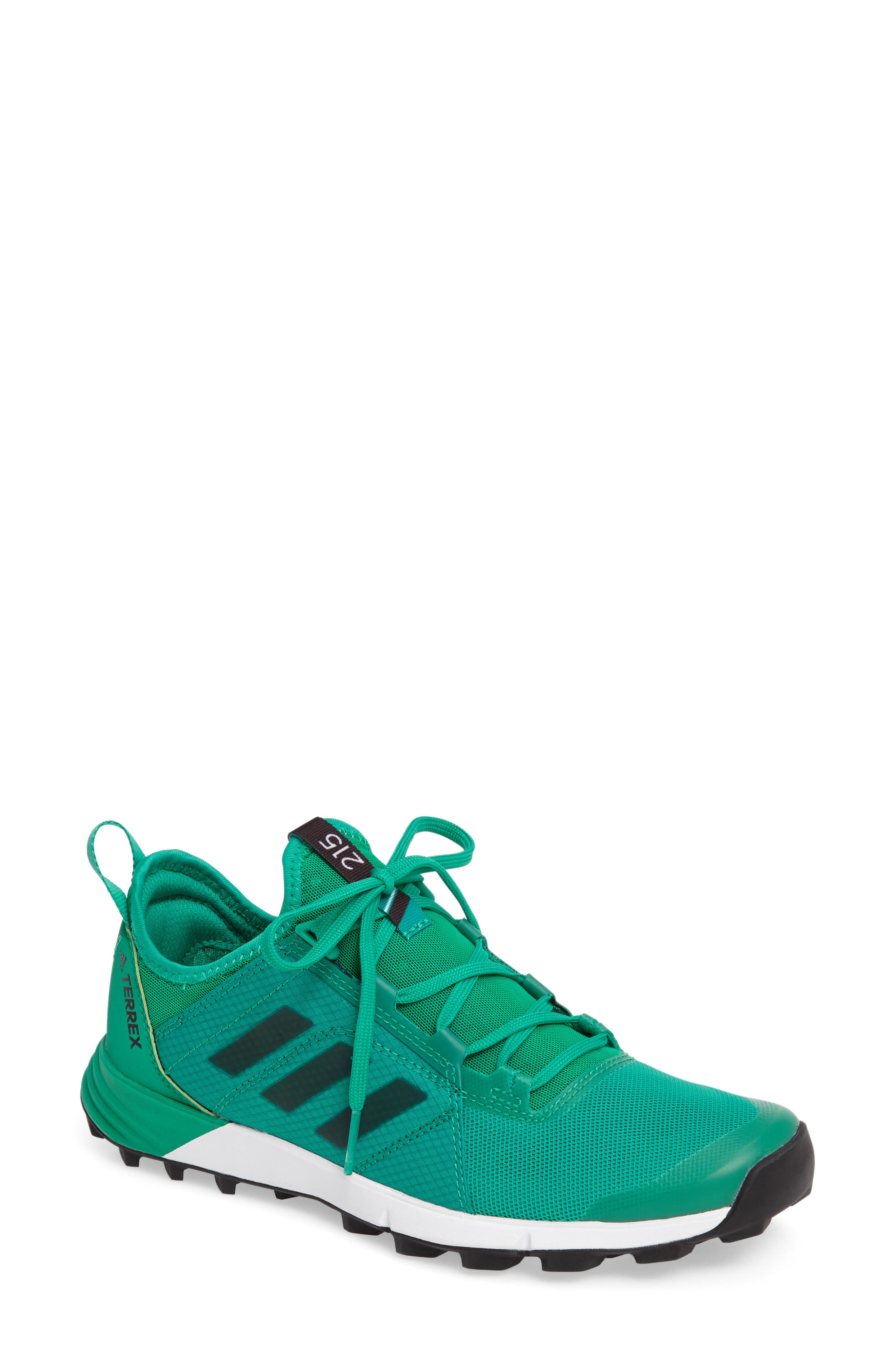 Terrex Agravic Speed Trail Running Shoe, Main, color, CORE GREEN/ CORE GREEN/ BLACK
