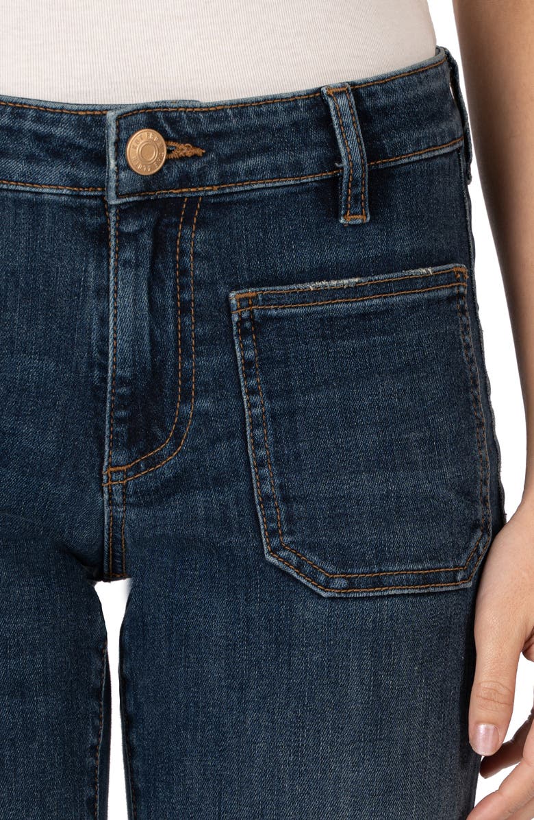 KUT from the Kloth Ana Patch Pocket Flare Jeans, Alternate, color, Deductive W/Dk