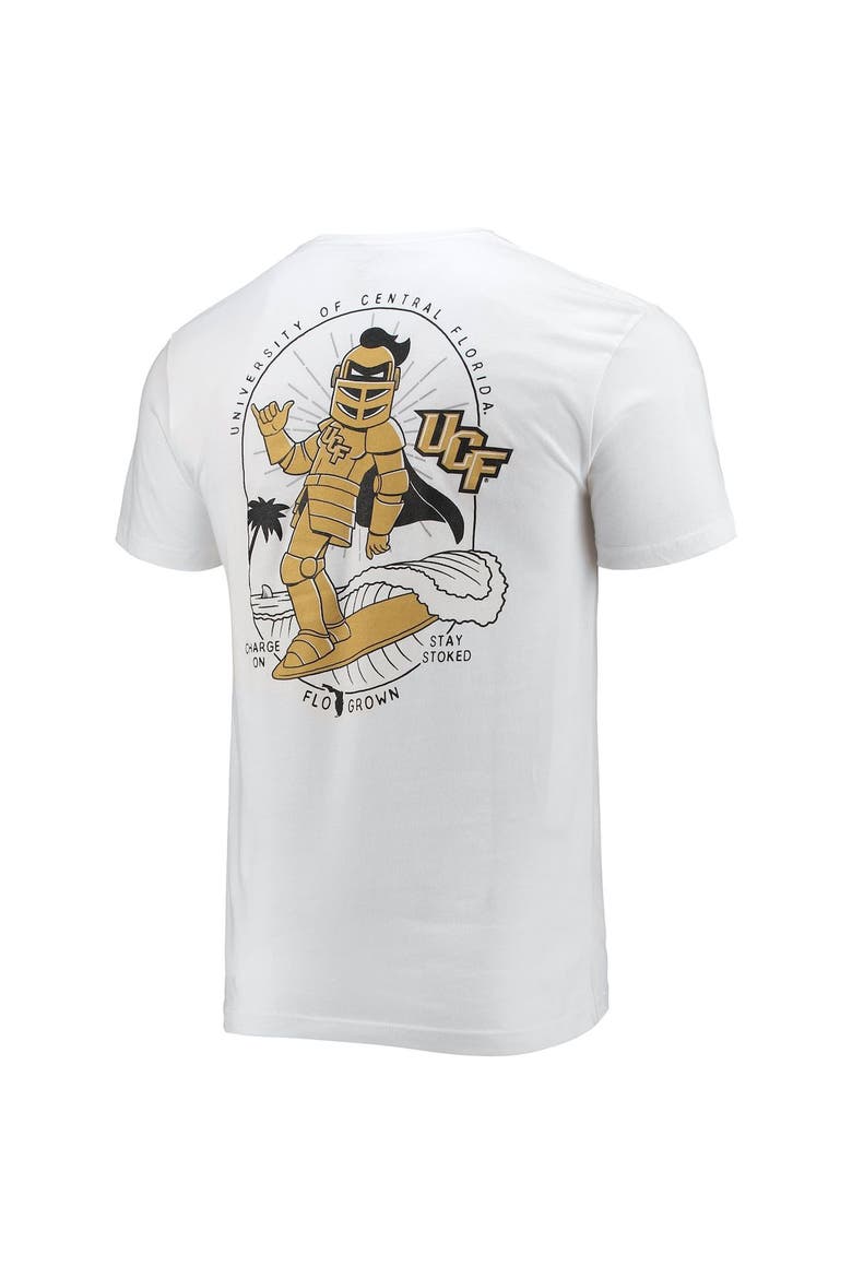 Men's FloGrown White UCF Knights Knightro Surfer T-Shirt, Alternate, color, White