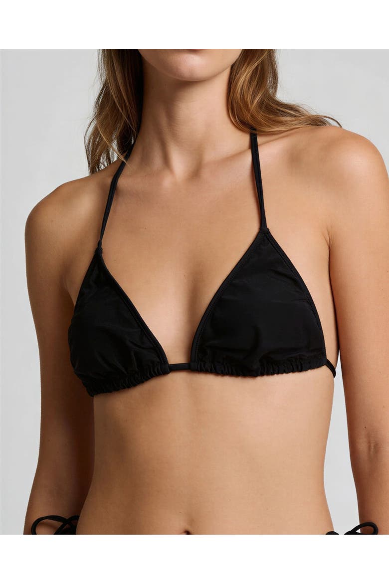 Solid Womens Bikini Top, Alternate, color, Black