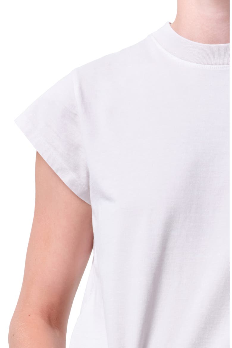 Long Line Bryce Cap Sleeve T-Shirt, Alternate, color, BONE LT WSH GREYISH WHITE
