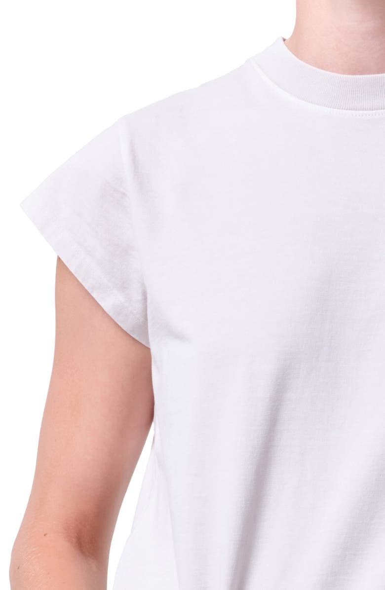 AGOLDE Long Line Bryce Cap Sleeve T-Shirt, Alternate, color, Bone Lt Wsh Greyish White