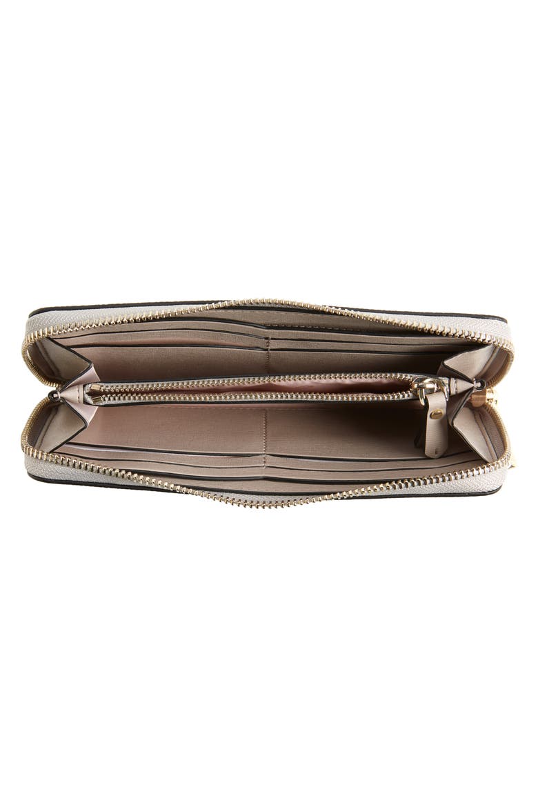 margaux leather continental wallet, Alternate, color, BLACK/ WARM TAUPE