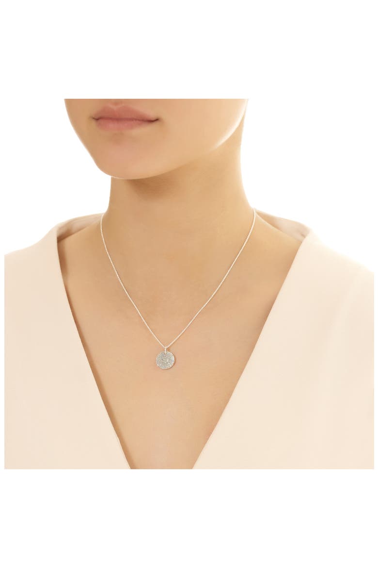 Ava Diamond Disc Pendant Charm, Alternate, color, SILVER