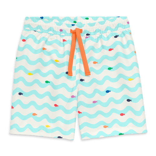 Primary Kids Swim Trunk In Rainbow Fish