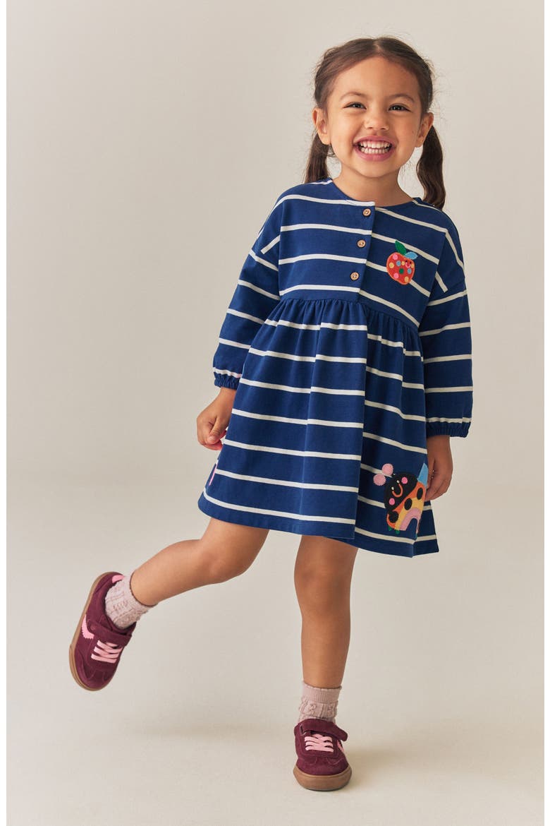 Kids' Character Stripe Cotton Jersey Dress, Alternate, color, BLUE