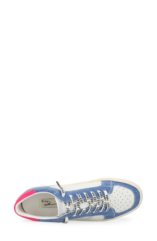 Vintage Havana Reflex Glitter Sneaker In Denim Pink Pop