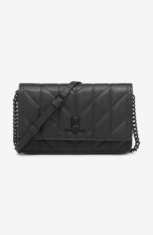 KARL LAGERFELD PARIS Lafayette Wallet on Chain in Black 