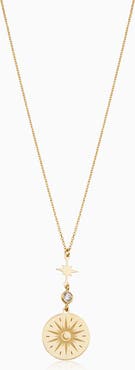 Oradina 14K Yellow Gold Summer Solstice Pendant Necklace