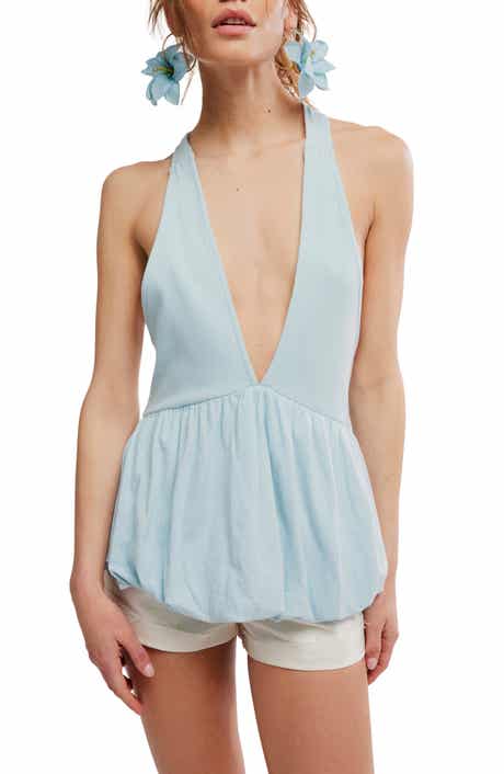 Paige Peplum Halter Top