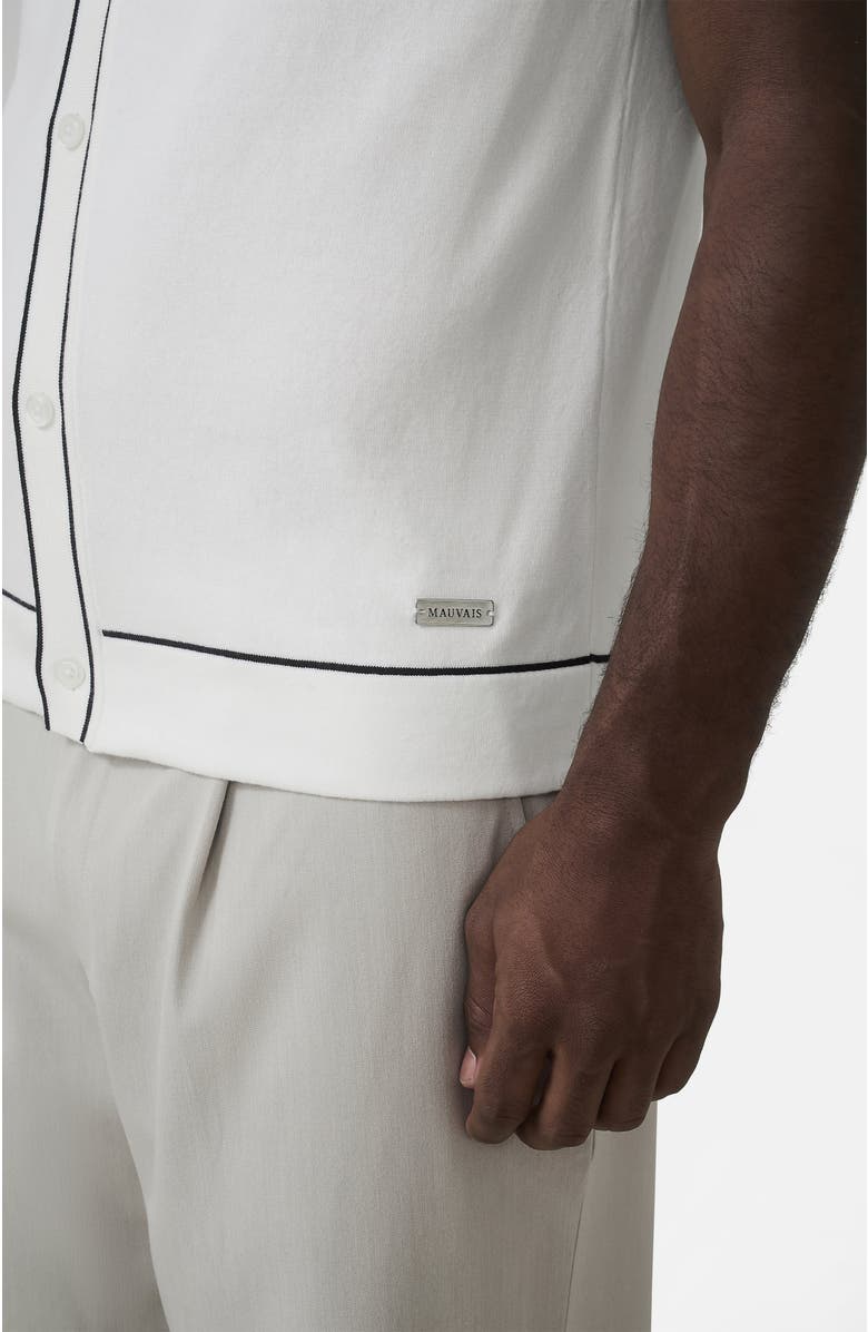 MAUVAIS Luciano Slim Knit Shirt, Alternate, color, White