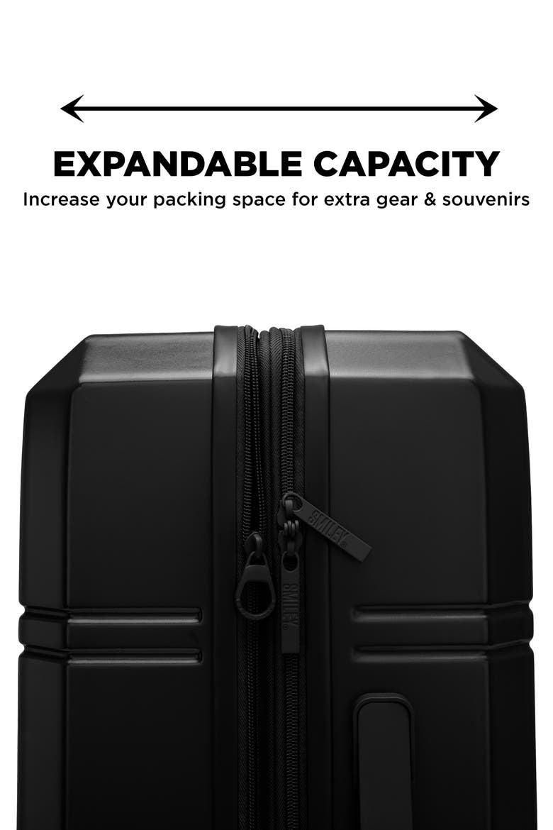 Cheerful Cruiser 3-Piece Expandable Hardside Spinner Luggage Set | Black, Alternate, color, Black