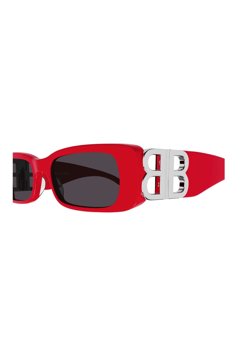 51mm Rectangular Sunglasses, Alternate, color, RED