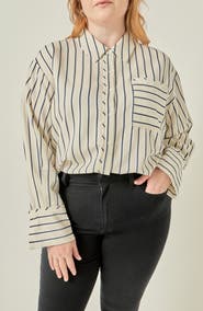 English Factory Striped Button Shirt