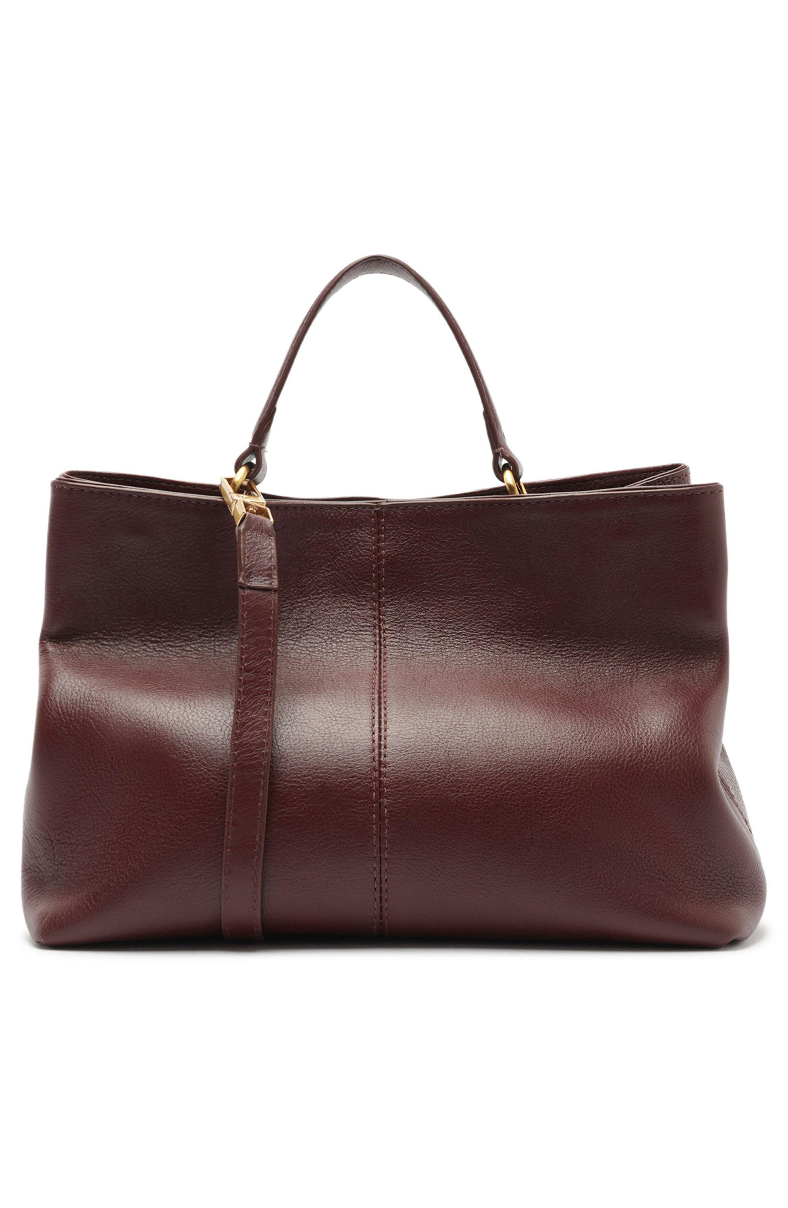 Delphine Large Leather Shopper, Alternate, color, FRESH RUBY