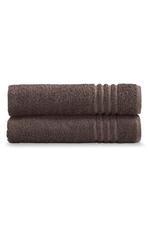 Solid Cotton 2-Piece Bath Towel Set