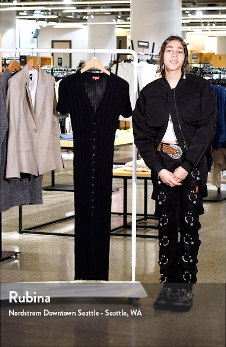 Amina Midi Button Front Dress, sales video thumbnail