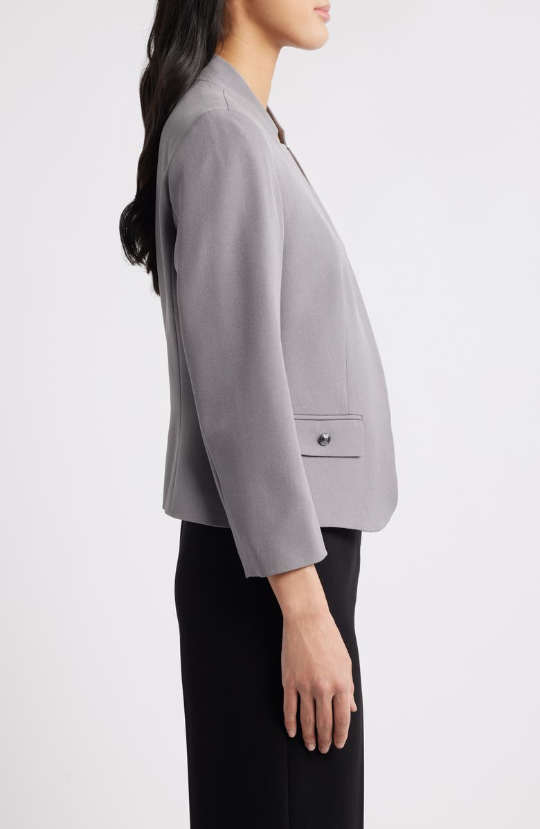 KASPER Cardigan-Style Blazer, Alternate, color, Granite