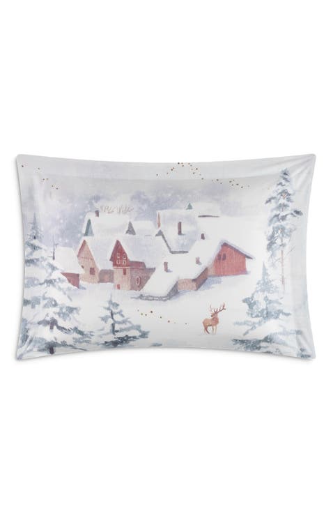 Snowy pillowcase