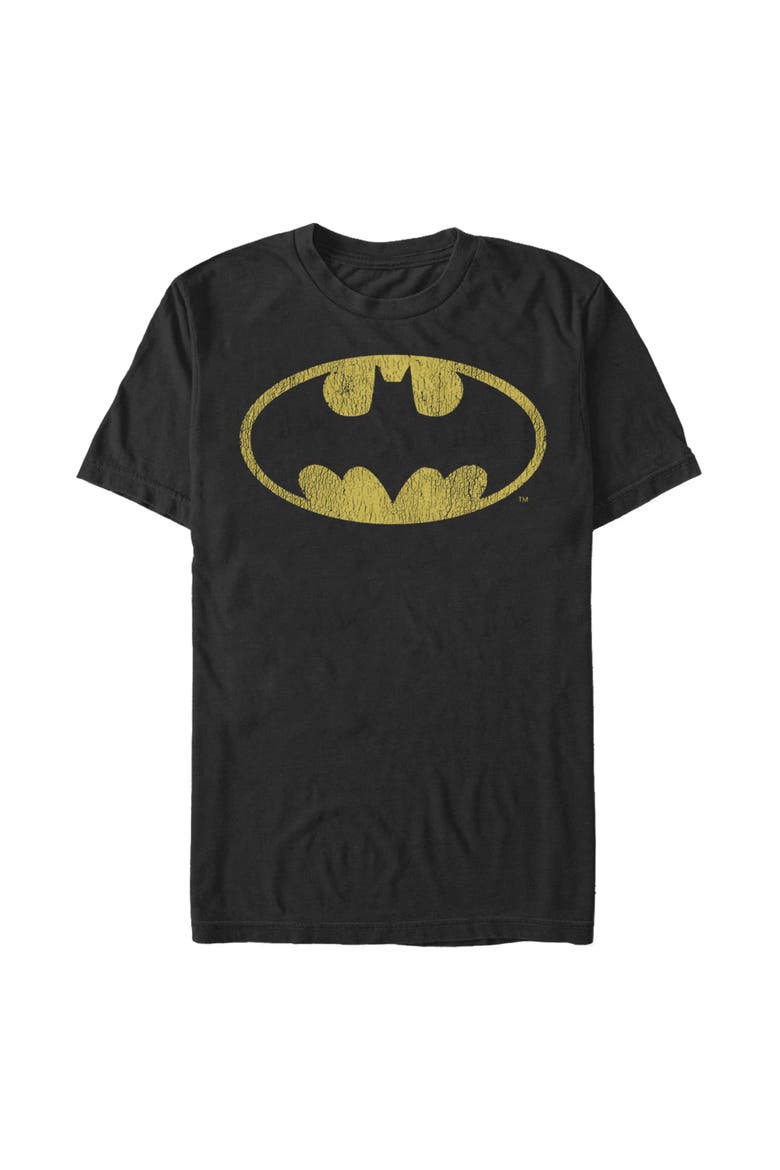 Men's Batman Logo Retro Caped Crusader  Graphic T-Shirt, Main, color, Black