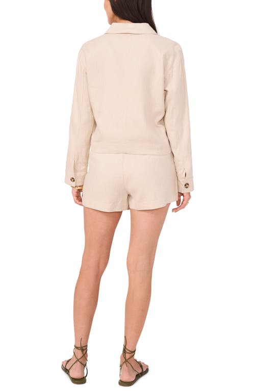 Vince Camuto Zip Front Jacket In Almond