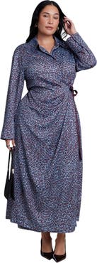 ELOQUII Wrap Detail Maxi Dress (plus)