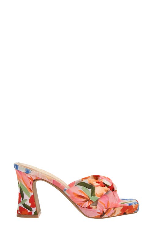Chinese Laundry Gwinn Platform Slide Sandal In Red Multi