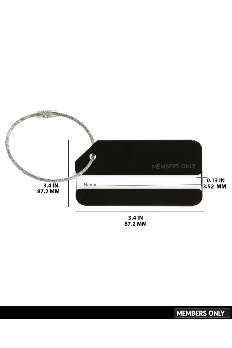 Luggage Tags, Set of 3 Durable Metal Travel Tags, Alternate, color, Black