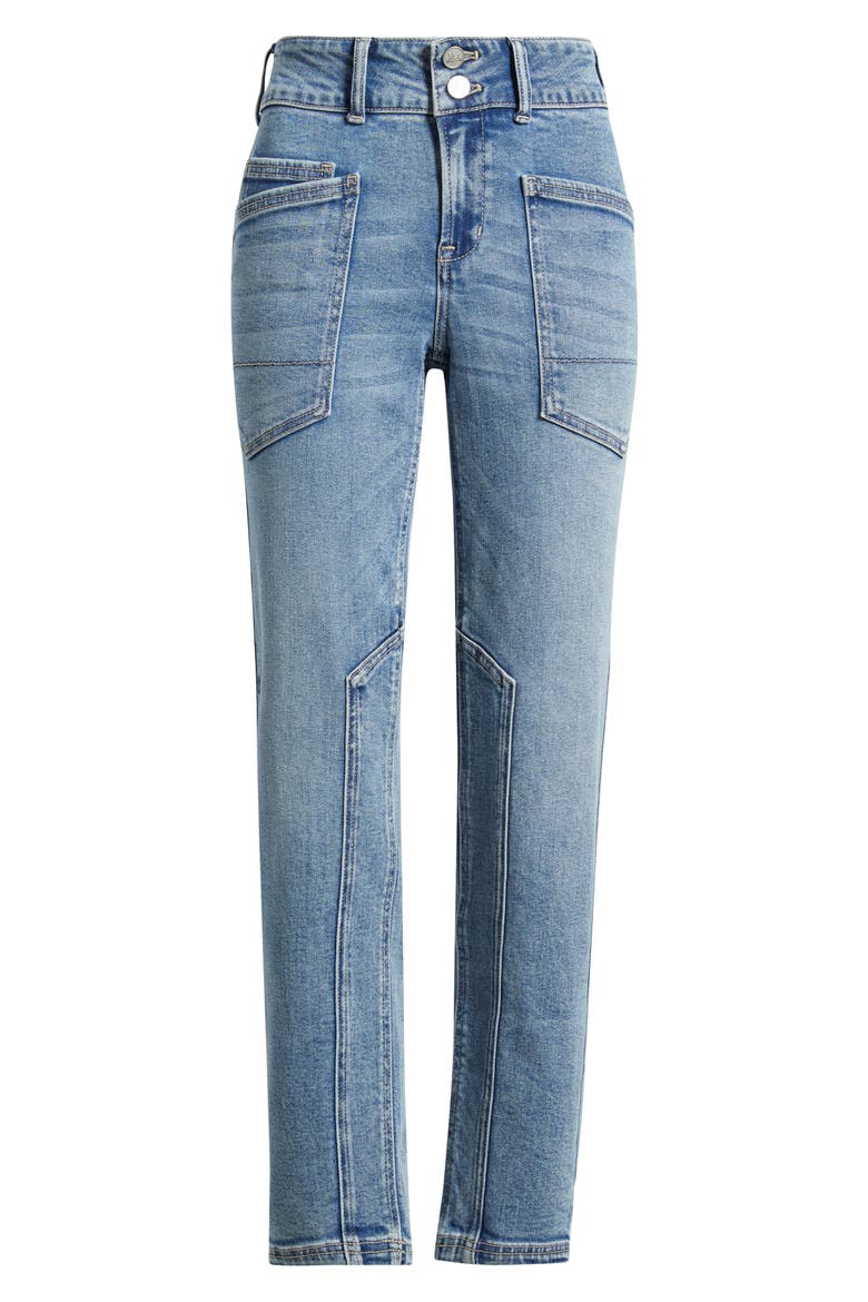 Patch Pocket Ankle Tapered Jeans, Alternate, color, INDIGO