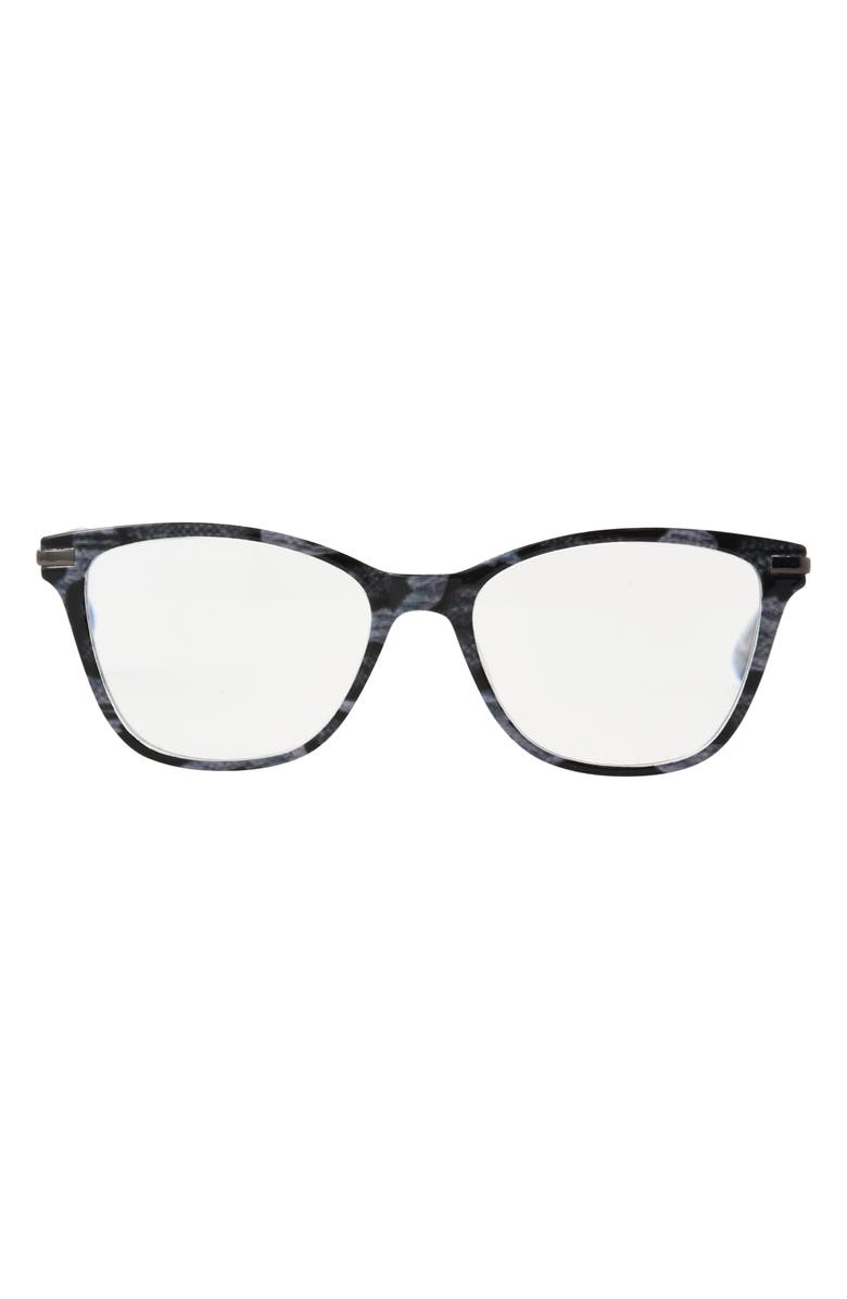 Betsey Johnson Cat Eye Blue Light Blocking Reading Glasses, Main, color, 