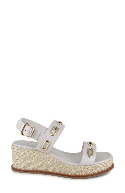 Splendid Denny Slingback Espadrille Wedge Sandal In White Sand