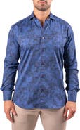 Maceoo Einstein Contemporary Fit Print Cotton Button-Up Shirt