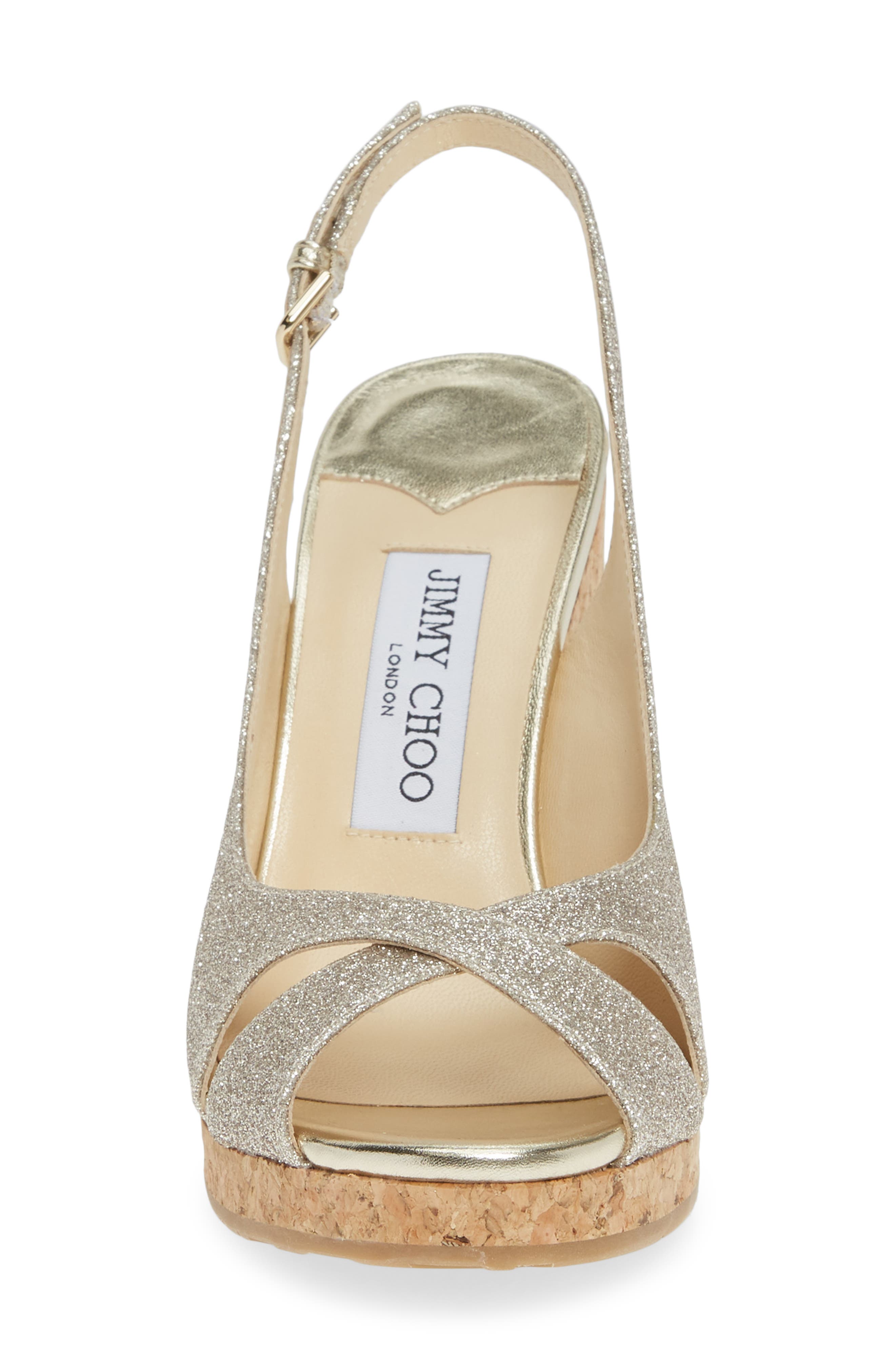 Jimmy Choo Amely Slingback Wedge Sandal, Alternate, color, 