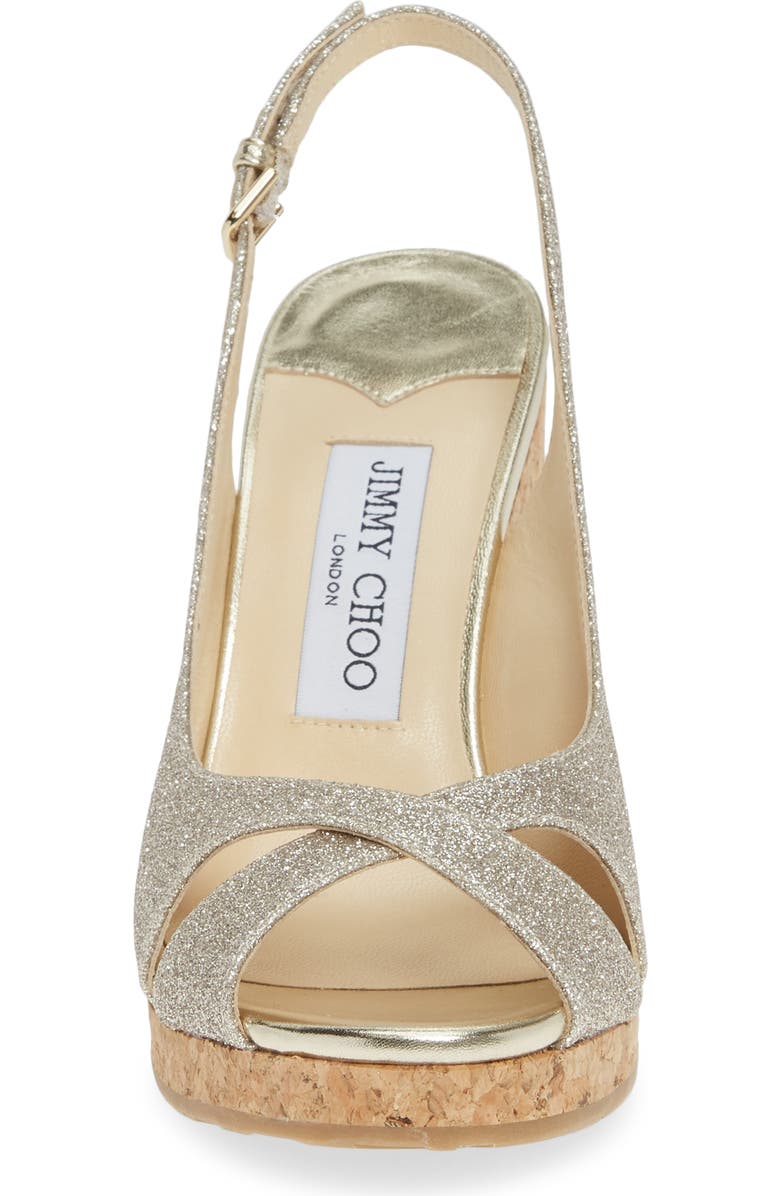 Jimmy Choo Amely Slingback Wedge Sandal, Alternate, color,
