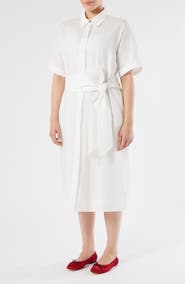 Marina Rinaldi Vago Tie Waist Shirtdress