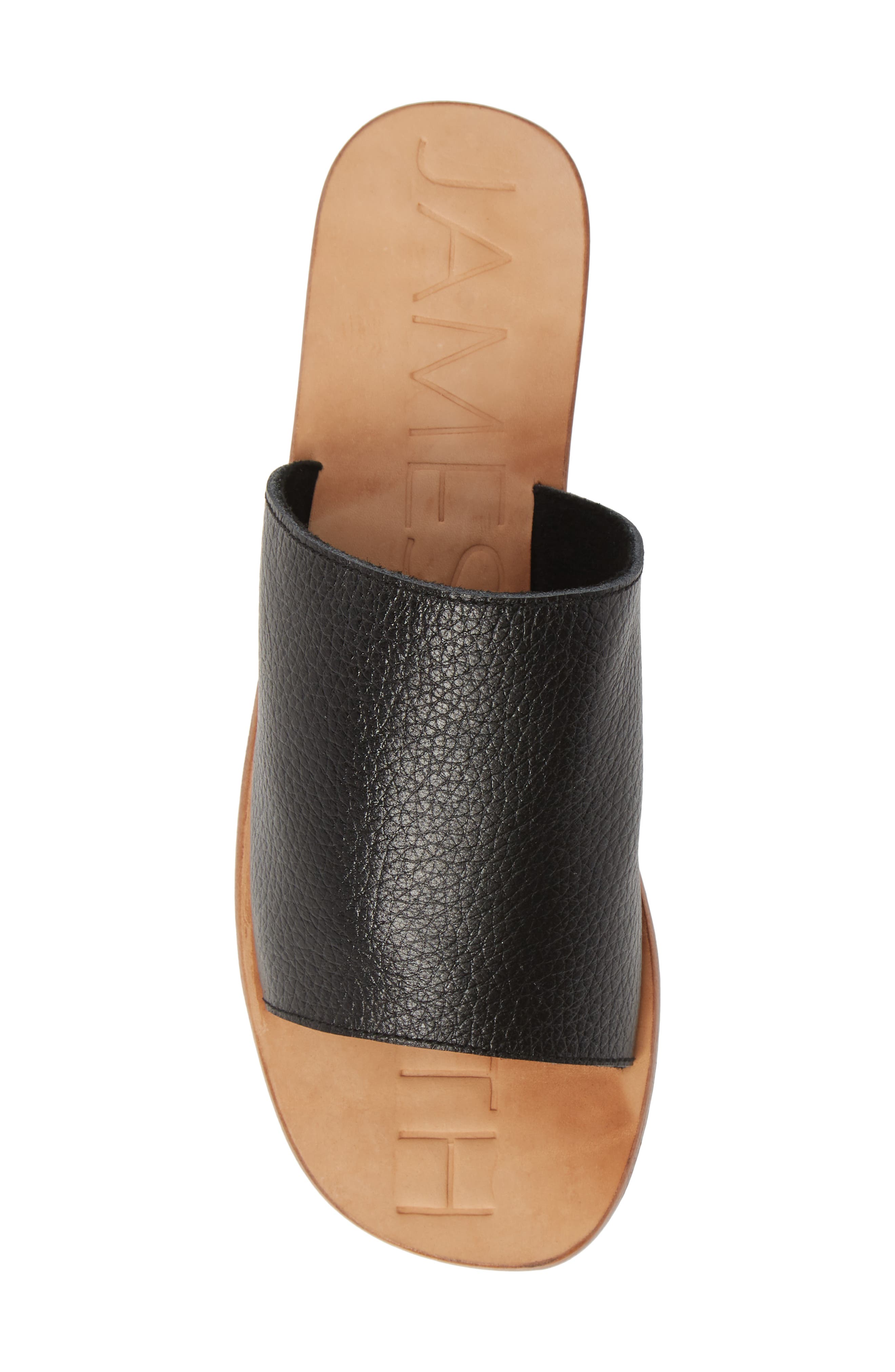 Off Duty Slide Sandal, Alternate, color, BLACK/ NATURAL LEATHER