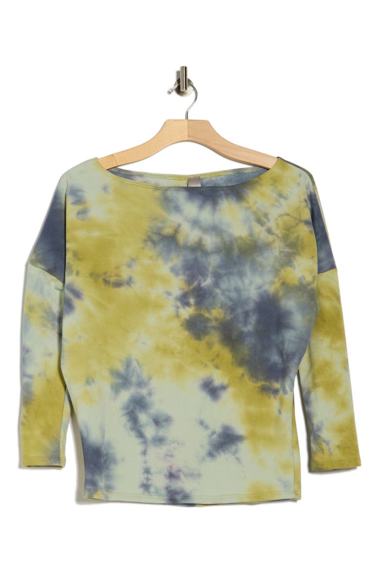 Tie Dye Boat Neck Sweater, Alternate, color, BLUE SPLASH
