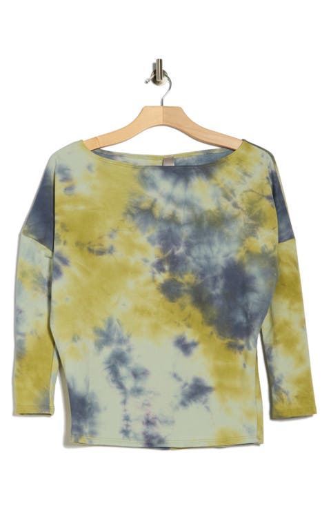 Tie Dye Boat Neck Sweater