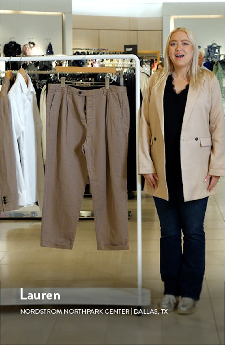 Sainte Pleated Cotton & Linen Pants, sales video thumbnail
