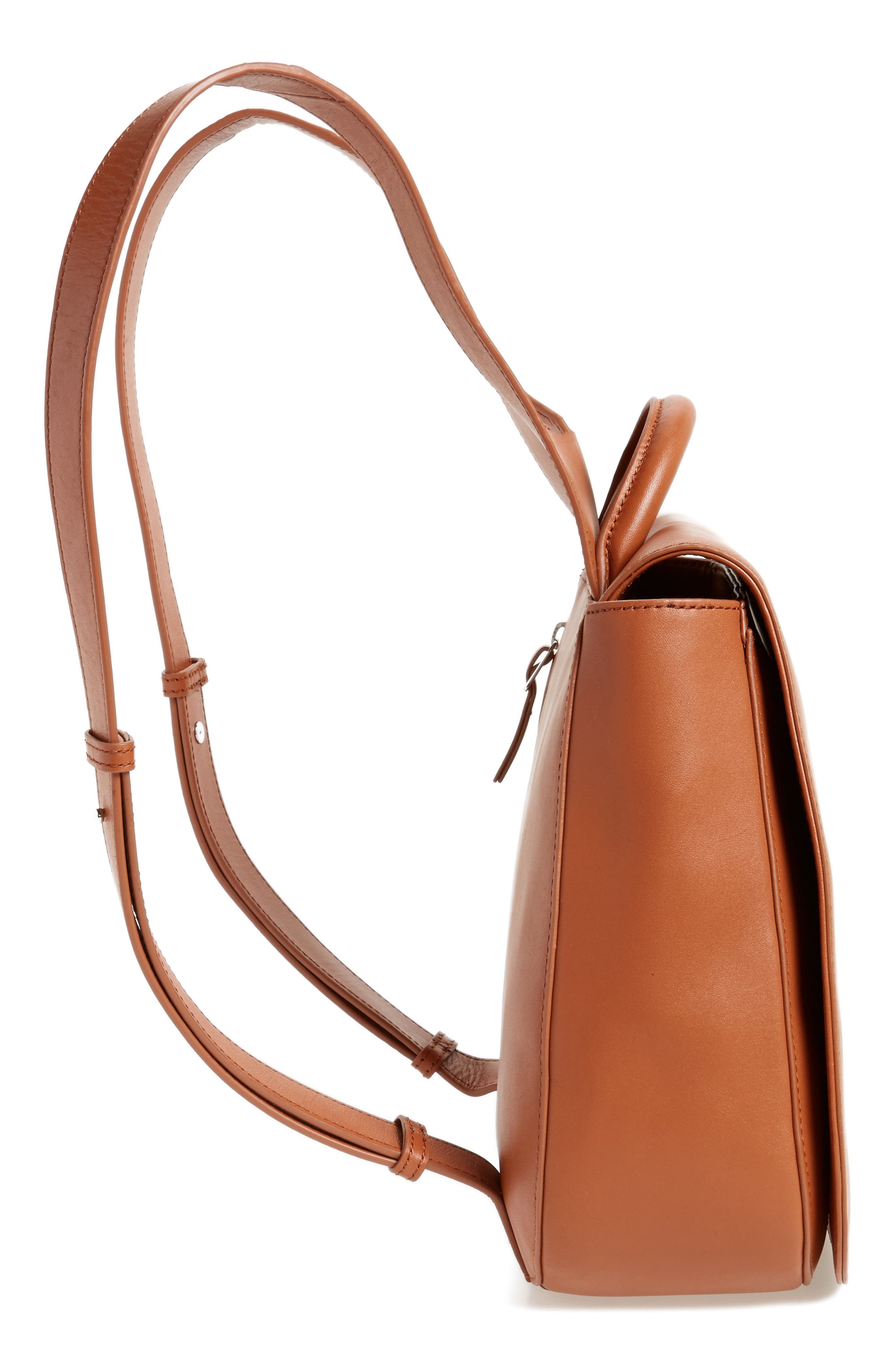 Kate Calfskin Leather Backpack, Alternate, color, SADDLE