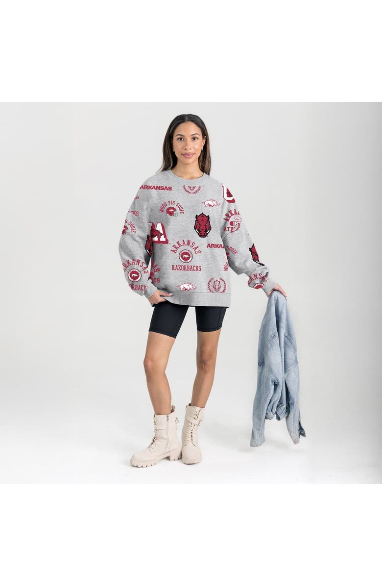 GAMEDAY COUTURE Women
s Gameday Couture Gray Arkansas Razorbacks Always on Repeat Fleece Sweatshirt, Alternate, color, Gray