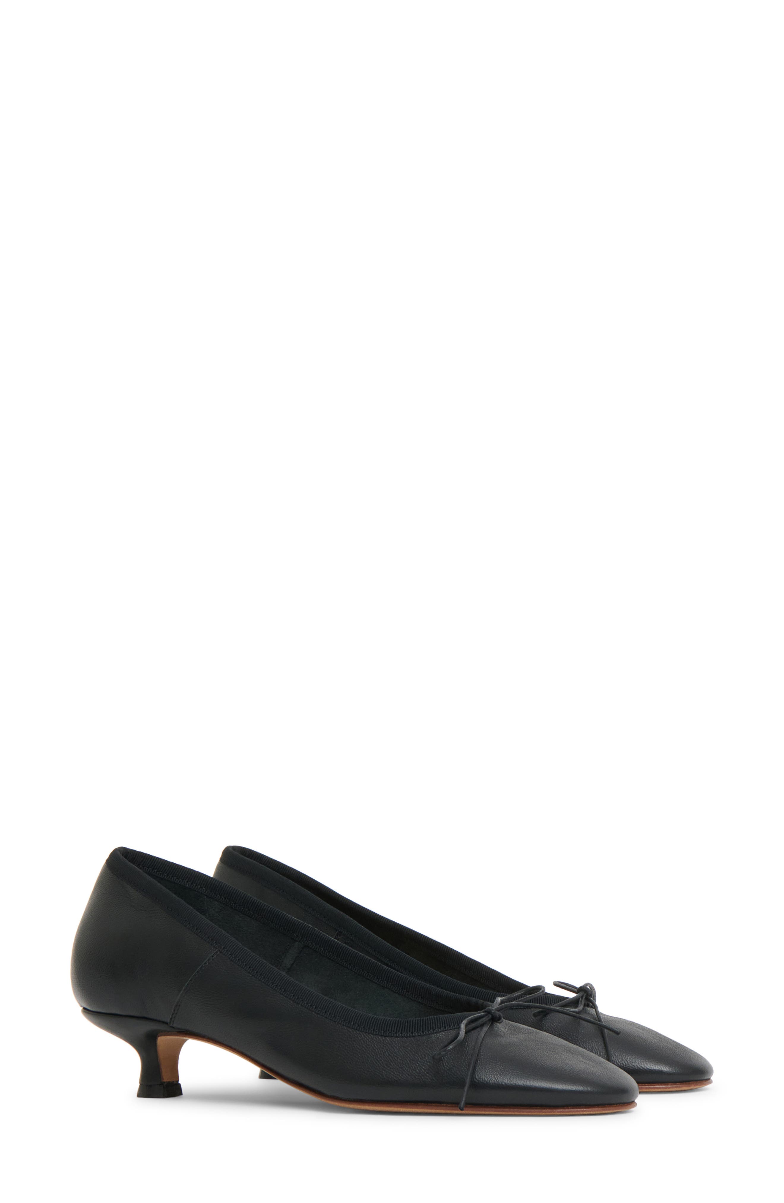 Mansur Gavriel Ballerina Kitten Heel Pump, Main, color, Black