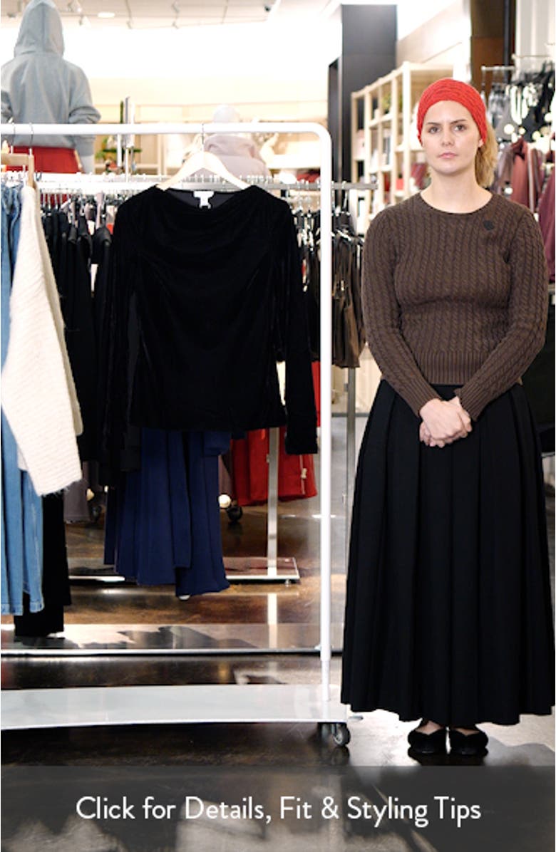 Cowl Neck Velvet Top, sales video thumbnail