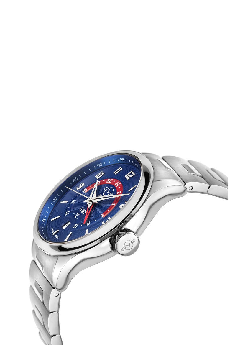 Men's Giromondo Blue Dial Bracelet Watch, 40mm, Alternate, color, STAINLESS STEEL
